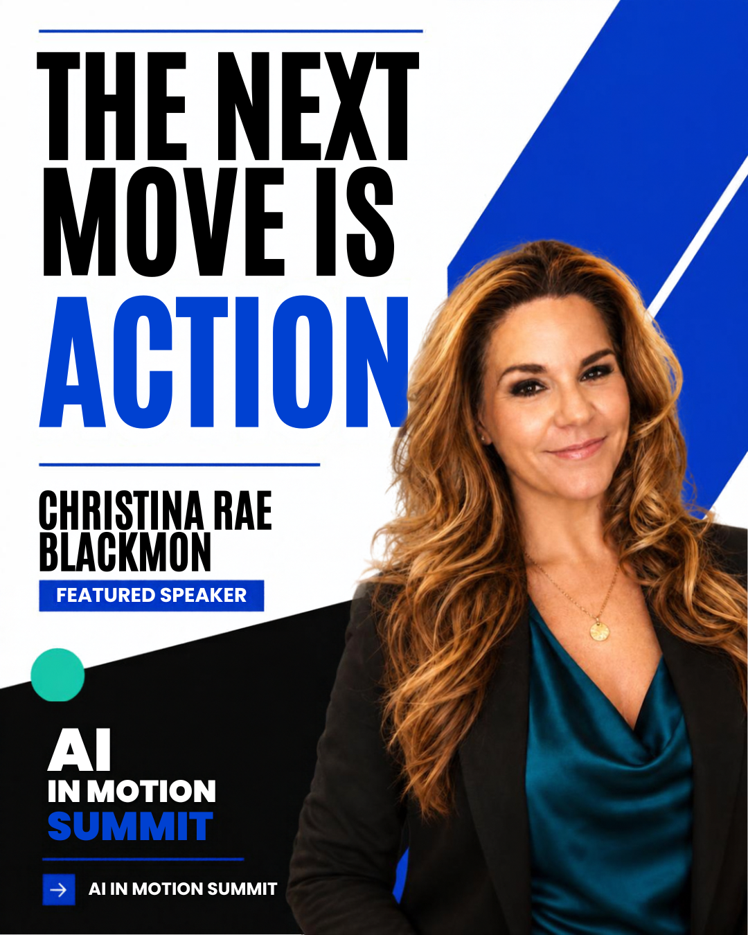 Christina Rae Blackmon speaking at the AI in Motion Summit